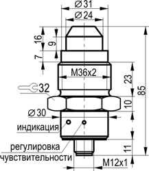 Габариты CSN WC84B8-31N-5-LZS4-32